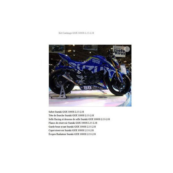 Pack carénage BC Suzuki GSXS 1000 15-18