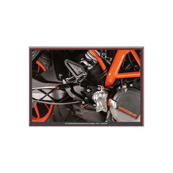 Commandes reculées Bonamici KTM 125-200-250-390 RC et DUKE 14-19