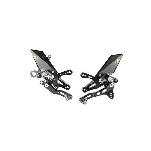 Commandes reculées Lightech Aprilia TUONO V4 (toutes versions) 11-17 standard, reposes pieds fixes