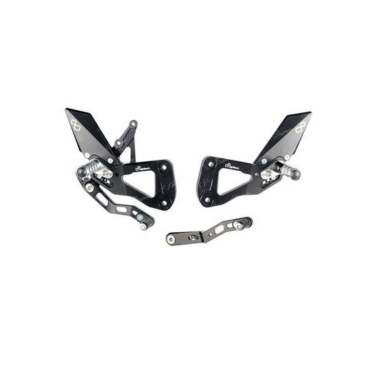 Commandes reculées Lightech Suzuki GSXR 1000 17-18 Repose pied fixe