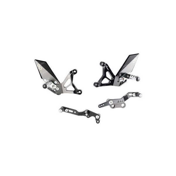 Commandes reculées Lightech MV Agusta B3 675-800 11-15 Reposes pieds repliables