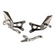 Commandes reculées Lightech Yamaha  R6 17-21 en standards et inversées Reposes pieds repliables