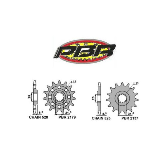 Pignon acier PBR Z 900 - 525 15 dents