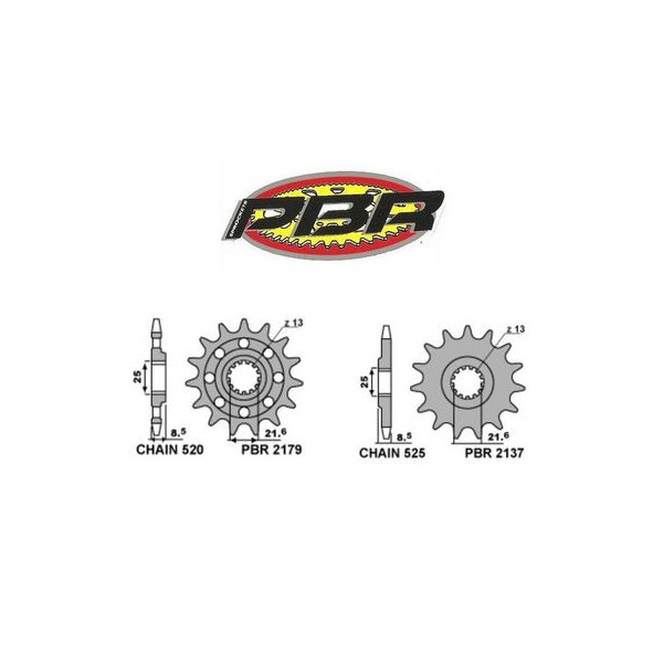 Pignon acier PBR Z 900 - 525 15 dents