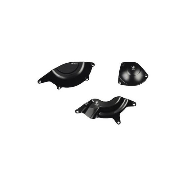 Protections moteur alu taillées masse Bonamici Triumph Street Triple 765 S, R, RS 17-21 Kit moteur 3 protections