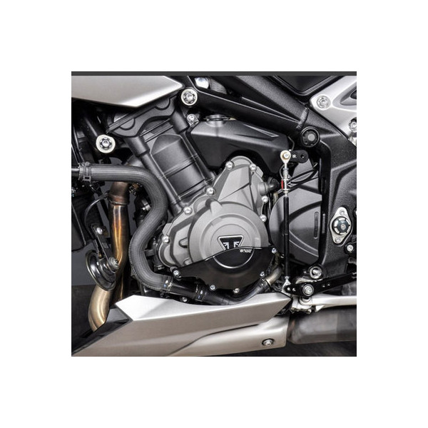 Protections moteur alu taillées masse Bonamici Triumph Street Triple 765 S, R, RS 17-21 Kit moteur 3 protections