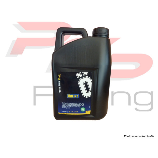 Huile de fourche et d'amortisseur Ohlins - Huile de fourche N°5 (route-piste) et amortisseur 19 cST à 40° - 4 litres