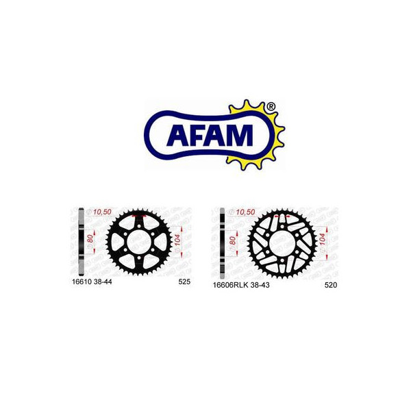 Couronne 520 Acier AFAM Kawasaki Z 900 17-20 - 43 dents