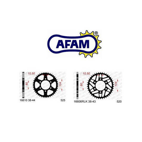 Couronne 525 Acier AFAM Kawasaki Z 900 17-20 - 43 dents