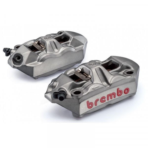 Pack Brembo 2 Etriers de frein avant M50 et M4 Radial Monobloc forgés - Entraxe 100mm M4- 4 Piston ø34 -Disc 32-34 - Brut