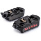 Pack Brembo 2 Etriers de frein avant M50 et M4 Radial Monobloc forgés - Entraxe 100mm M4- 4 Piston ø34 -Disc 32-34 - Noir