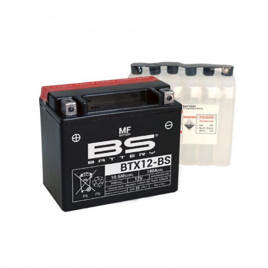 Batterie BS sans entretien avec pack acide KTM 1290 SUPERDUKE R 13-16 - Type YTX14-BS