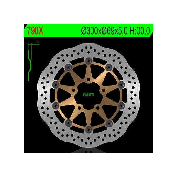 Disque de frein avant NG Kawasaki Z 1000 SX - ABS - 07-18 (Waves flottants)