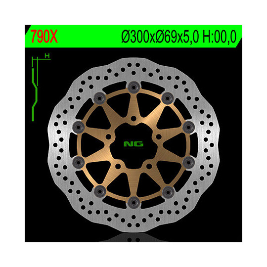Disque de frein avant NG KTM 1290 SUPERDUKE R 14-18 (Waves flottants)