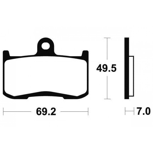 Plaquette de fein avant MCR Racing Triumph Daytona 675 06-08 MCR Métal fritté-Carbone