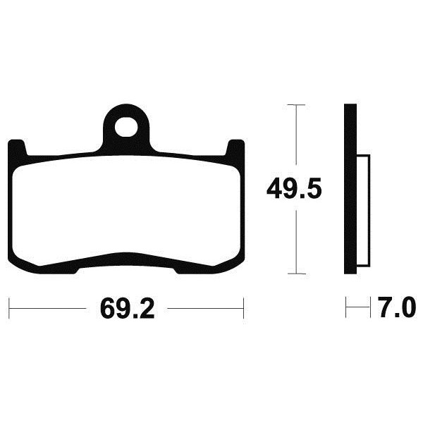 Plaquette de fein avant MCR Racing Triumph Daytona 675 06-08 MCR Métal fritté-Carbone