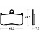 Plaquette de fein avant MCR Racing Triumph Daytona 675 06-08 MCR Métal fritté-Carbone