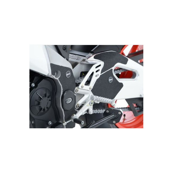 Protections autocollantes R&G de cadre et/ou bras oscillant ou platine talon...- Aprilia TUONO V4-R-APRC 11-16 en 5 pièces cadr