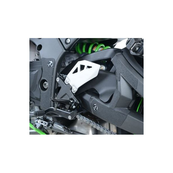 Protections autocollantes R&G de cadre et/ou bras oscillant ou platine talon...- Kawasaki ZX10R 11-17 en 4 pièces bras oscillan