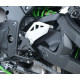 Protections autocollantes R&G de cadre et/ou bras oscillant ou platine talon...- Kawasaki ZX10R 11-17 en 4 pièces bras oscillan