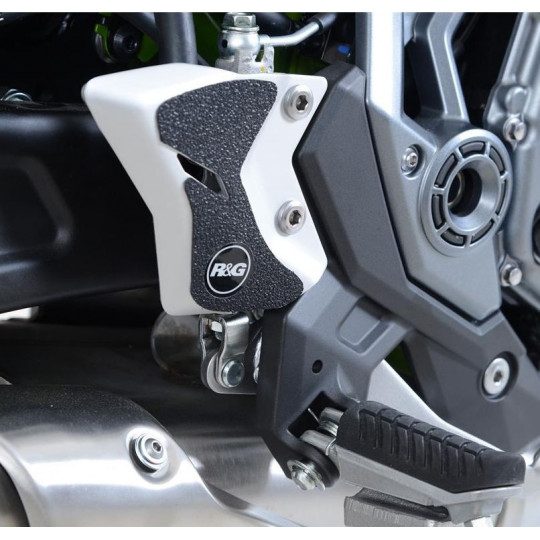 Protections autocollantes R&G de cadre et/ou bras oscillant ou platine talon...- Kawasaki Z 650 17-18 en 2 pièces platine talo