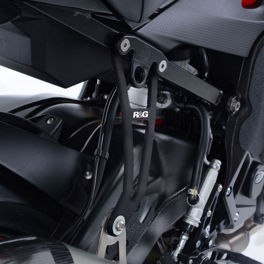 Pattes de fixation de silencieux R&G Racing - BMW S1000 R 17-18 (noir)