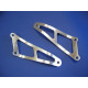 Pattes de fixation de silencieux R&G Racing - Aprilia RSV 1000 et R 98-03 (argent) la paire