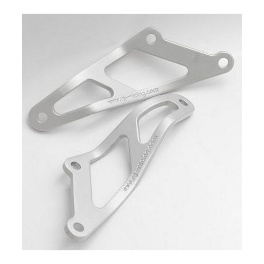 Pattes de fixation de silencieux R&G Racing - Aprilia RSV 1000 04-09 (argent) la paire