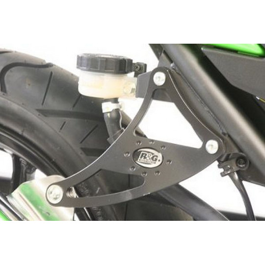 Pattes de fixation de silencieux R&G Racing - Kawasaki NINJA 250R 08-12 (noir)