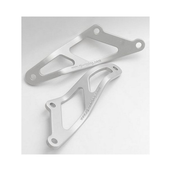 Pattes de fixation de silencieux R&G Racing - Suzuki GSXR 1000 07-08 (argent) la paire