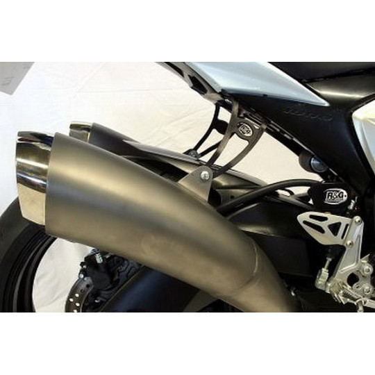Pattes de fixation de silencieux R&G Racing - Suzuki GSXR 1000 09-11 (noir) la paire