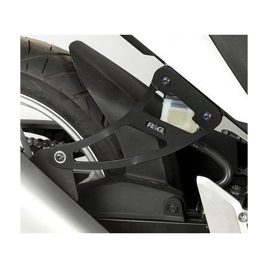 Pattes de fixation de silencieux R&G Racing - Honda CBR 250 R 11-14 (noir) avec obturateur