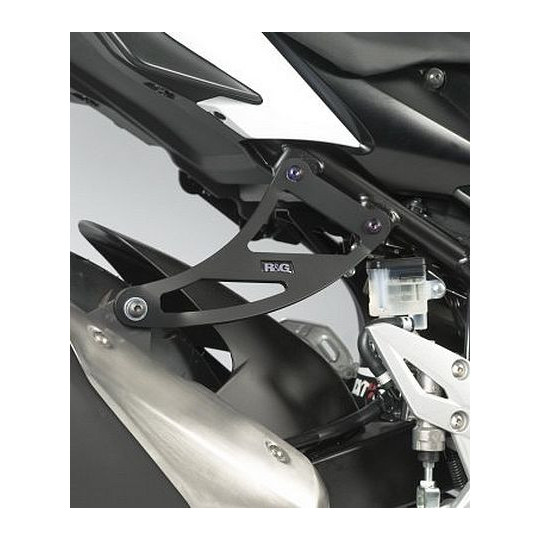 Pattes de fixation de silencieux R&G Racing - Suzuki GSR 750 11-16 (noir) avec obturateur