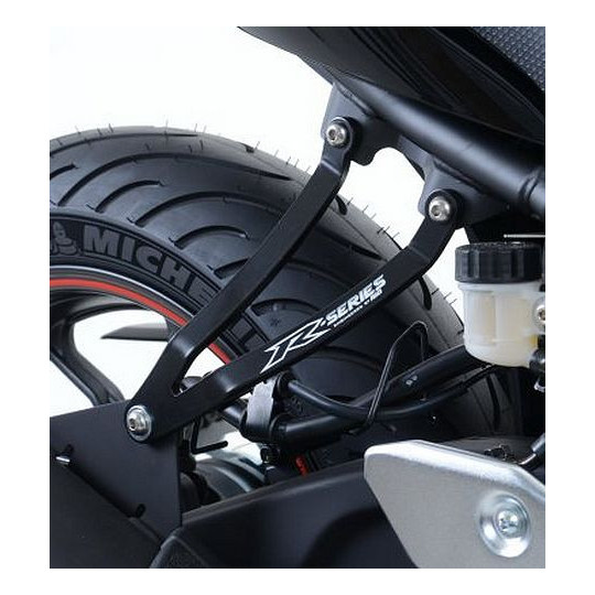Pattes de fixation de silencieux R&G Racing - Yamaha R3 15-18 (noire) avec obturateur