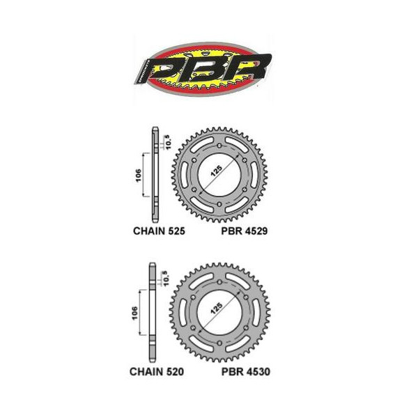 Couronne 525 racing PBR Aluminium Triumph Street Triple 675 et R 06-17 - 50 dents