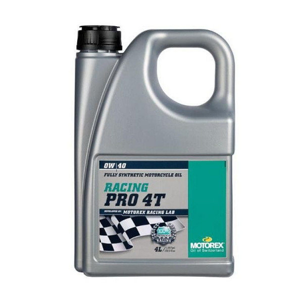Huile moteur Racing Pro 4T 0W40 4L (100% synthèse) Motorex -