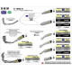 Ligne complète Arrow Compétition BMW S1000 R 14-16 - Ligne complète compétition evo Works Inox - Embout Carbone et DB-Killer