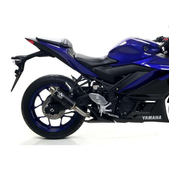 Ligne complète et au détail Arrow Yamaha R3 19-20 Ligne complète Compétition Evo Inox Embout Carbone - 71180CKR
