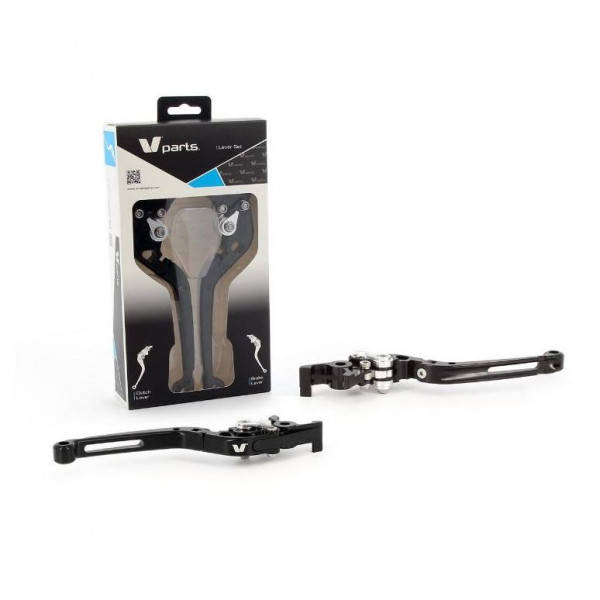 Kit Levier de frein et d'embrayage réglables et repliables V-Parts taillés masse Kawasaki ZX10R 16-21