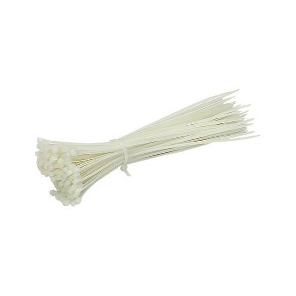 Colliers en nylon Bihr type rilsan 100 rilsans blancs 2.5 x 100 mm