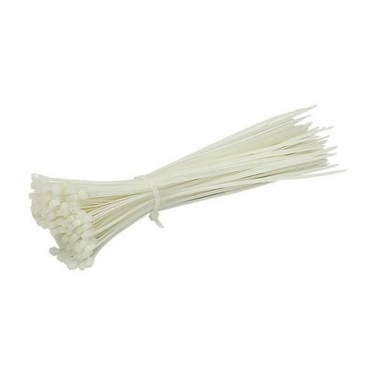 Colliers en nylon Bihr type rilsan 100 rilsans blancs 3.6 x 203 mm