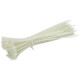 Colliers en nylon Bihr type rilsan 100 rilsans blancs 3.6 x 203 mm