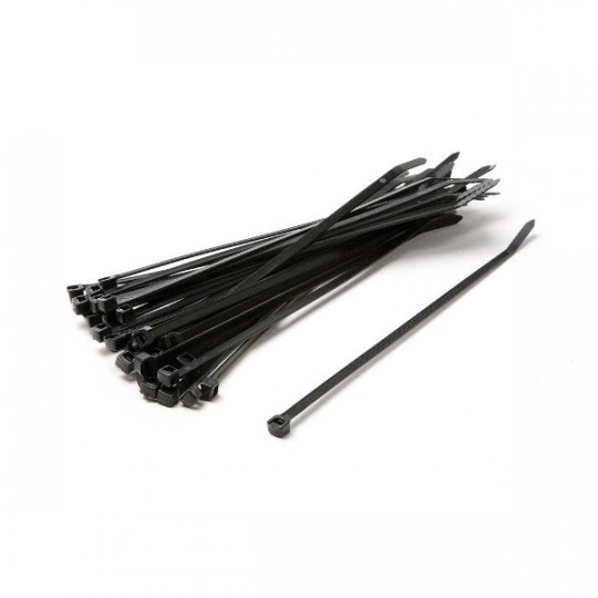 Colliers en nylon Bihr type rilsan 100 rilsans noirs 7.5 x 250 mm