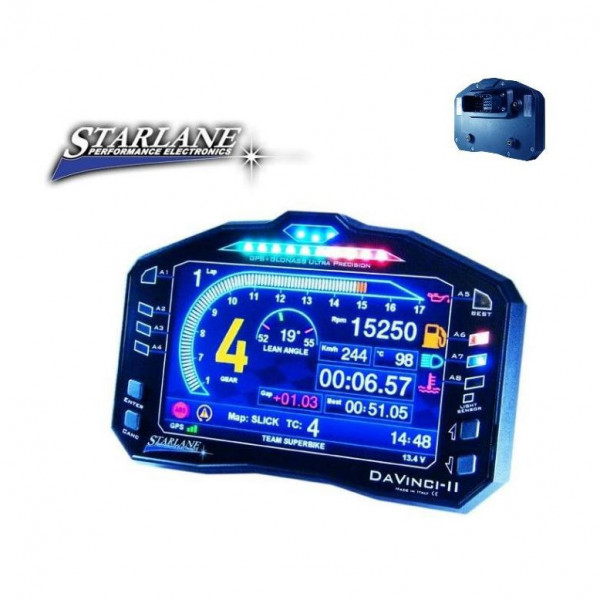 Tableau de bord et Chronomètre avec acquisition données Starlane DAVINCI 2 Faisceau Davinci 2 R - Yamaha R1 04-08