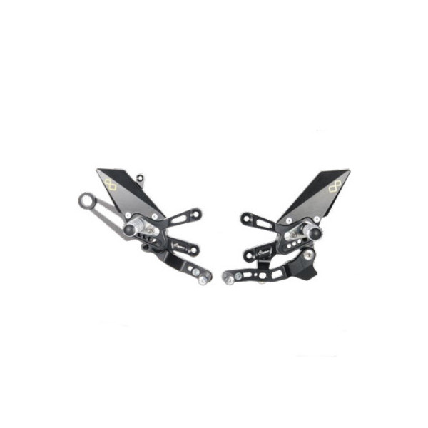Commandes reculées Lightech - Aprilia RSV4 1000 RF-RR 19-20 Standards reposes pieds fixes - 