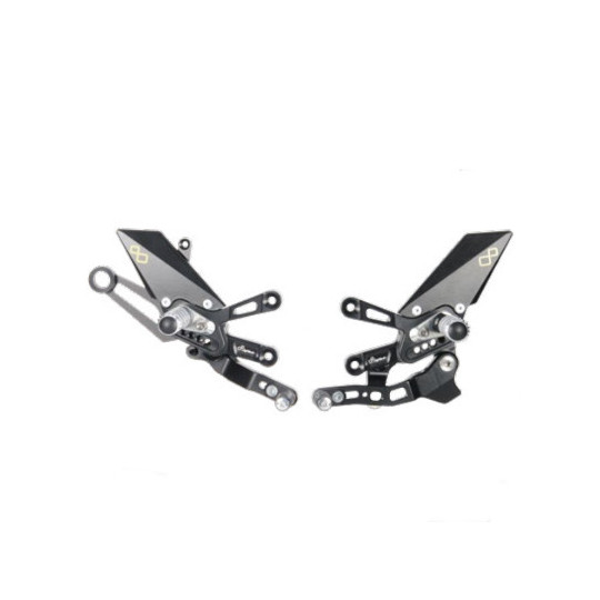 Commandes reculées Lightech - Aprilia RSV4 1000 RF-RR 19-20 Standards reposes pieds repliables - 
