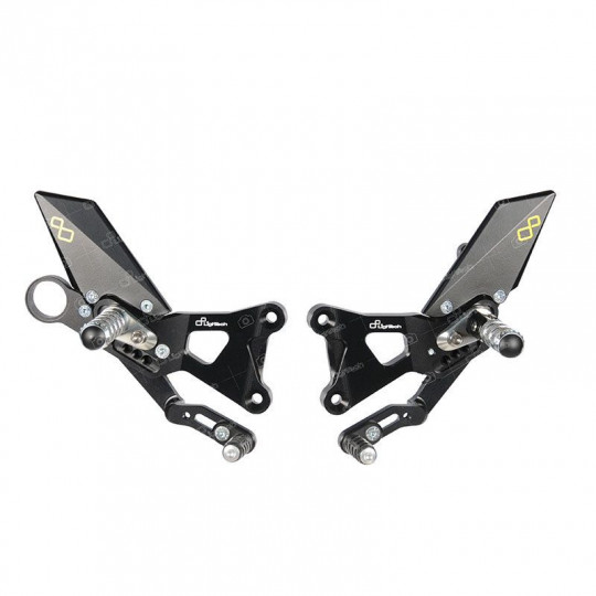 Commandes reculées Lightech - BMW S1000 RR - HP4 - 09-14 en standards, reposes pieds repliables - 