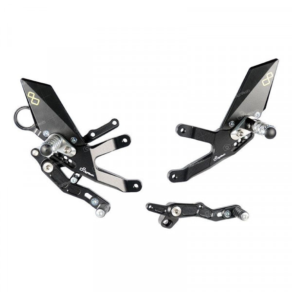 Commandes reculées Lightech - BMW S1000 RR - HP4 - 15-18 standards et inversées, reposes pieds fixes - 