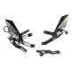 Commandes reculées Lightech BMW S1000 R 17-18 standards et inversées, reposes pieds repliables