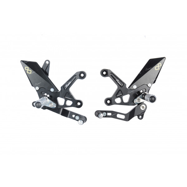 Commandes reculées Lightech Kawasaki Z 900 17-20 standard et inversées, repose-pieds fixes